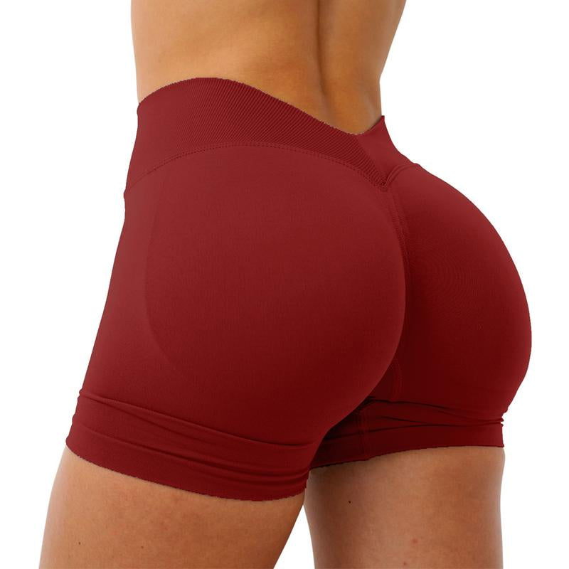 TRYTO LJ V-Back Scrunch Shorts Sports Yoga Women Workout Fitness Sportswear Activewear Gym Outdoor Running Short