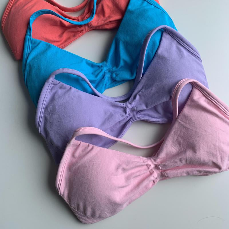 DEEFY Impact Strappy Bra Fitness Gymwear Halter Sportstop Open Back Padded Gym Workout Sportswear Women Seamless Tank Activewear Tops Low Impact Bra Gym