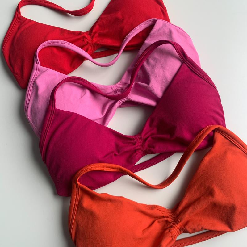 DEEFY Impact Strappy Bra Fitness Gymwear Halter Sportstop Open Back Padded Gym Workout Sportswear Women Seamless Tank Activewear Tops Low Impact Bra Gym